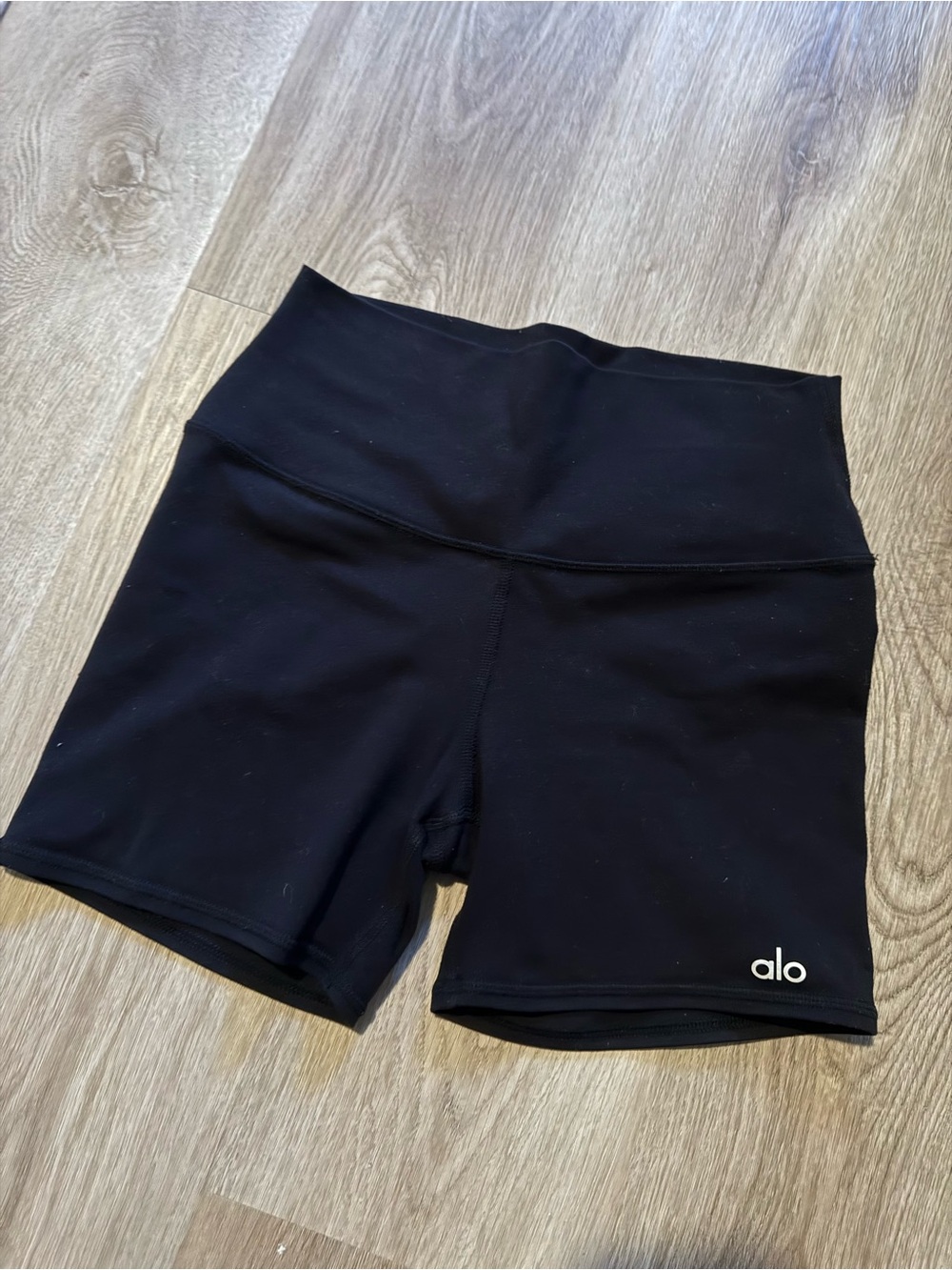 ALO Yoga Black High-Rise Bike Shorts